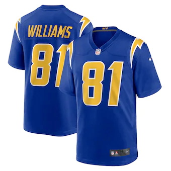 mens nike mike williams royal los angeles chargers game jer